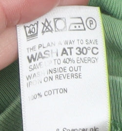 Womens UK Size 18 Marks and Spencer Green Basic T-Shirt