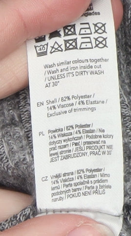 Womens UK Size 12 F&F Grey Pullover Jumper