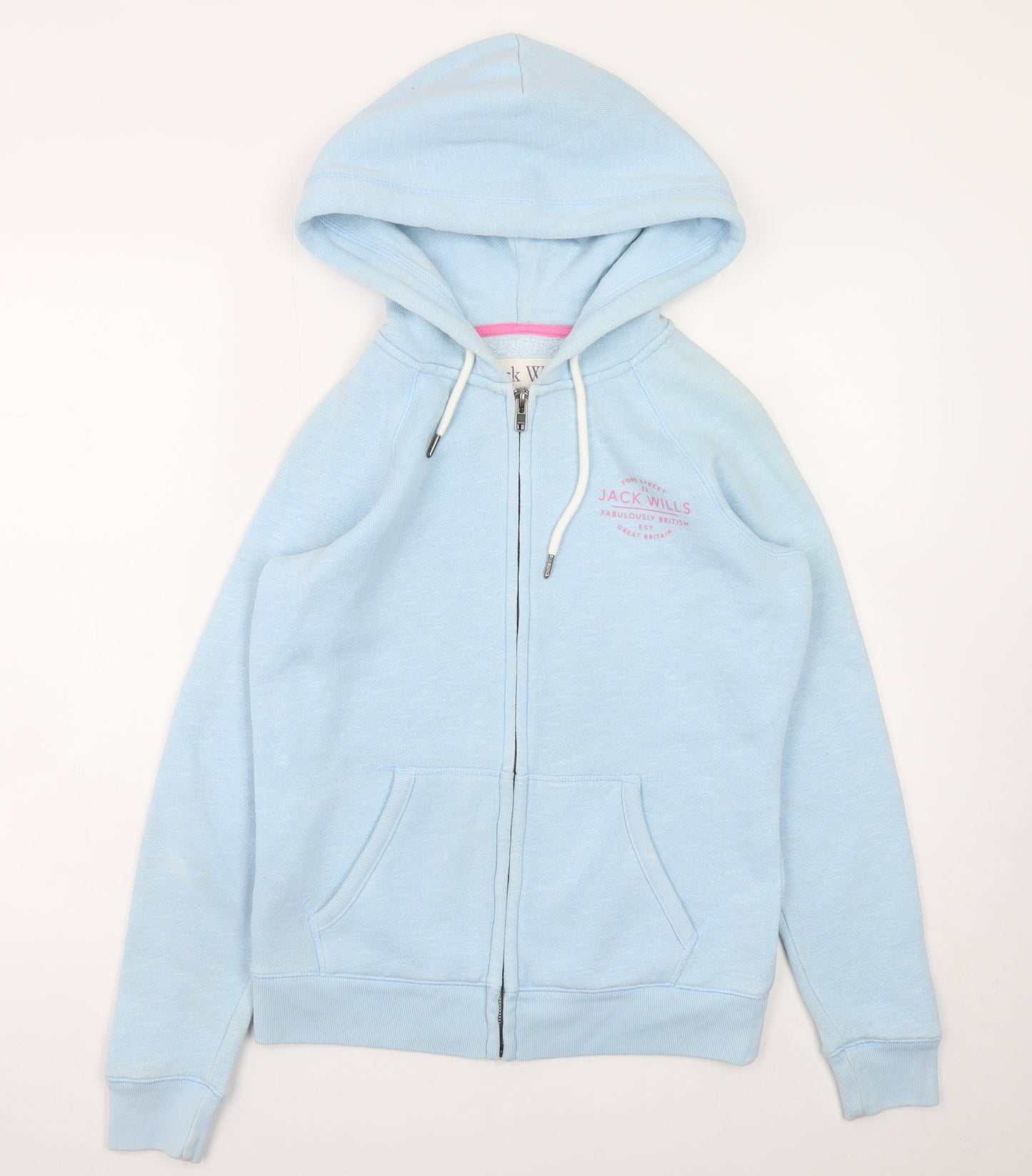 Womens UK Size 10 Jack Wills Blue Full Zip Hoodie