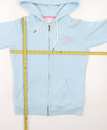 Womens UK Size 10 Jack Wills Blue Full Zip Hoodie