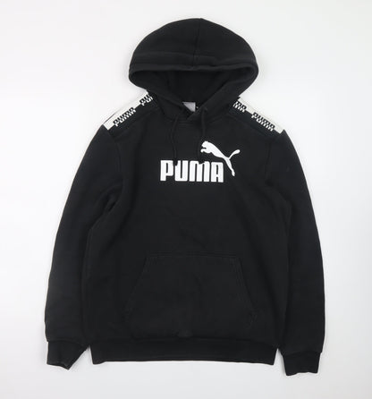 Mens UK Size M PUMA Black Pullover Hoodie