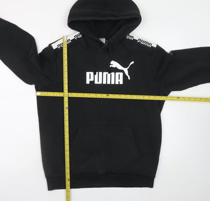 Mens UK Size M PUMA Black Pullover Hoodie