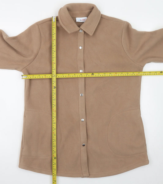 Womens UK Size S Denim & Co. Beige Basic Jacket