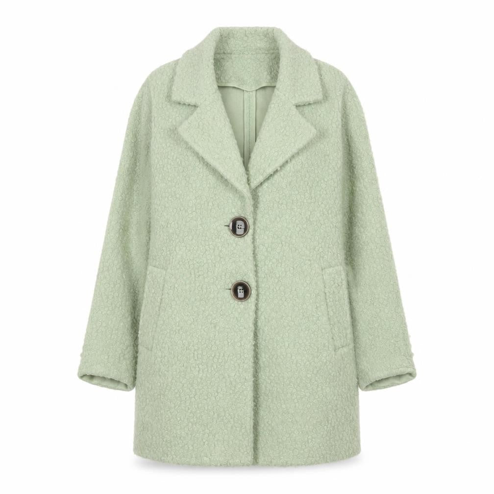 Womens UK Size 8 F&F Green Overcoat
