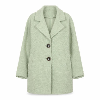 Womens UK Size 8 F&F Green Overcoat
