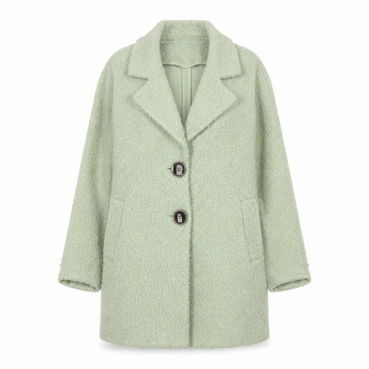 Womens UK Size 8 F&F Green Overcoat