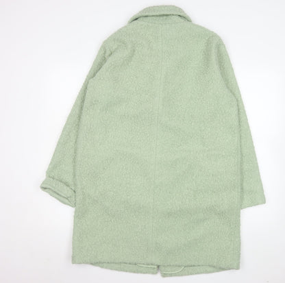 Womens UK Size 8 F&F Green Overcoat