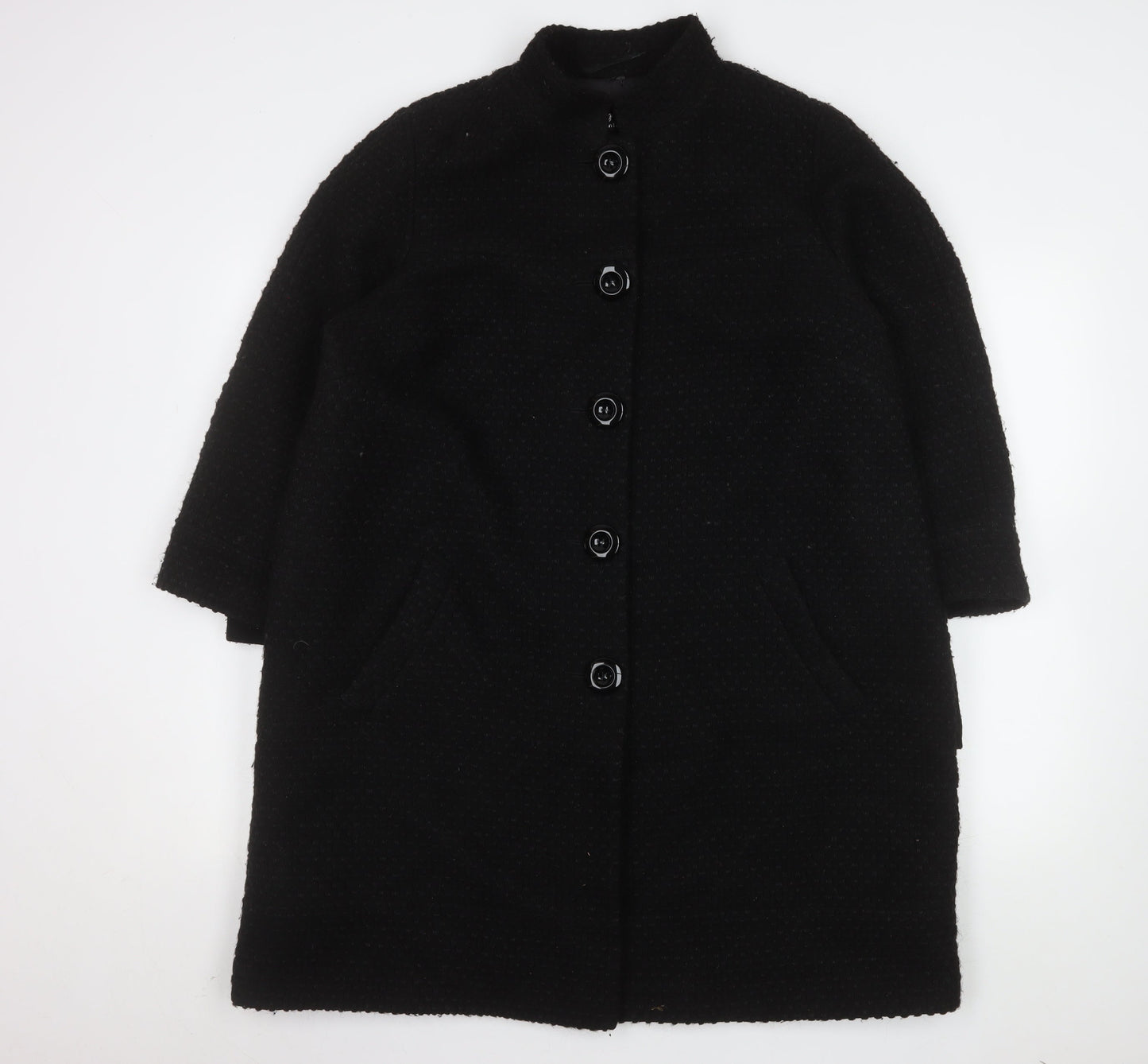 Womens UK Size 18 Marks and Spencer Black Overcoat