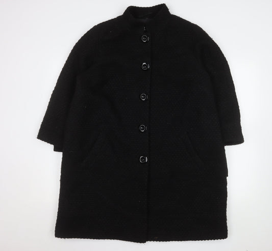 Womens UK Size 18 Marks and Spencer Black Overcoat