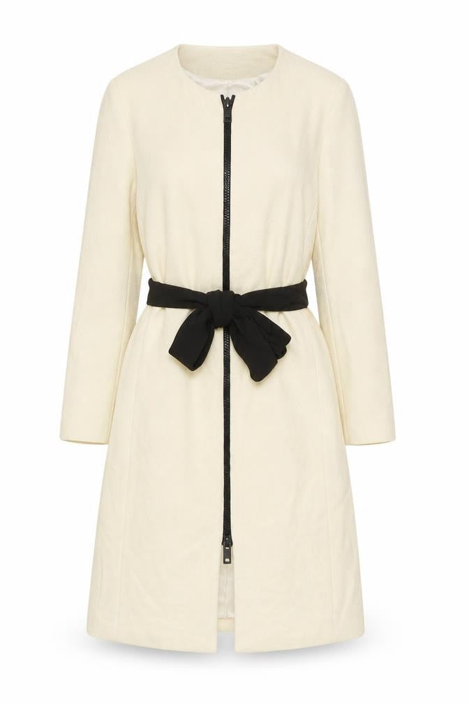 Womens UK Size 8 Zara Ivory Basic Jacket