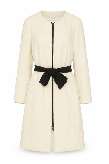 Womens UK Size 8 Zara Ivory Basic Jacket
