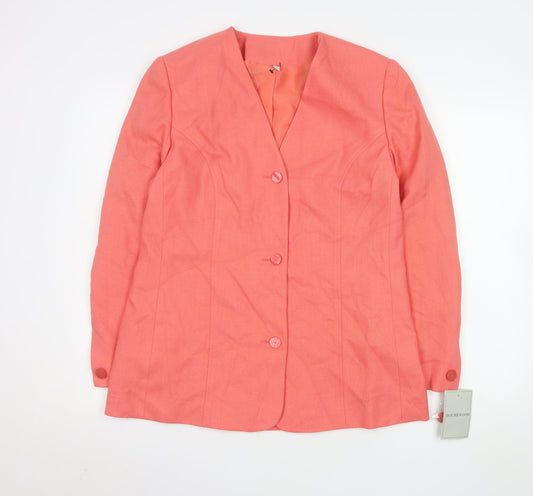Womens UK Size 14 Holmewood Regular Pink Blazer