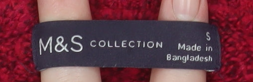 Womens UK Size S Marks and Spencer Red Pullover Jumper