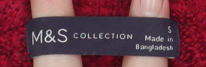 Womens UK Size S Marks and Spencer Red Pullover Jumper