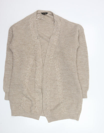 Womens UK Size 16 Lipsy Beige Cardigan Jumper