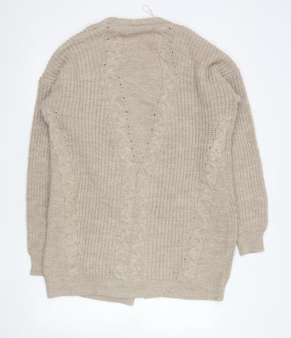 Womens UK Size 16 Lipsy Beige Cardigan Jumper