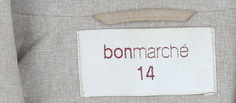Womens UK Size 14 Bonmarché Regular Beige Suit Jacket