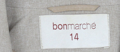 Womens UK Size 14 Bonmarché Regular Beige Suit Jacket