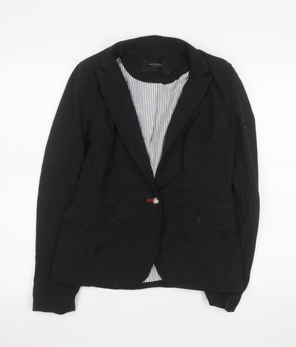 Reserved Women's Black Size 10 Slim Fit One-Button Tailored Blazer