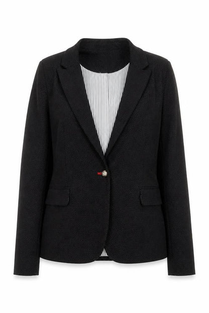 Reserved Women's Black Size 10 Slim Fit One-Button Tailored Blazer