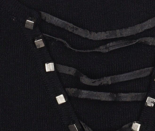 Womens UK Size S Roman Originals Black Basic Blouse