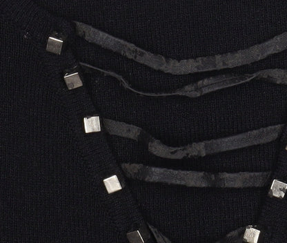 Womens UK Size S Roman Originals Black Basic Blouse