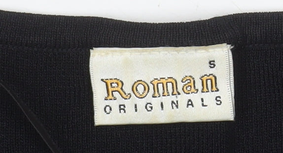 Womens UK Size S Roman Originals Black Basic Blouse