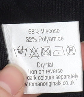 Womens UK Size S Roman Originals Black Basic Blouse