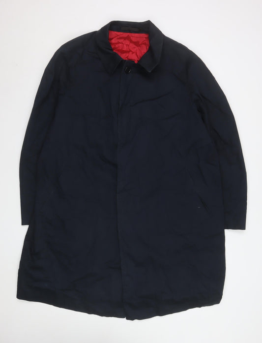 Mens UK Size XL Marks and Spencer Blue Overcoat