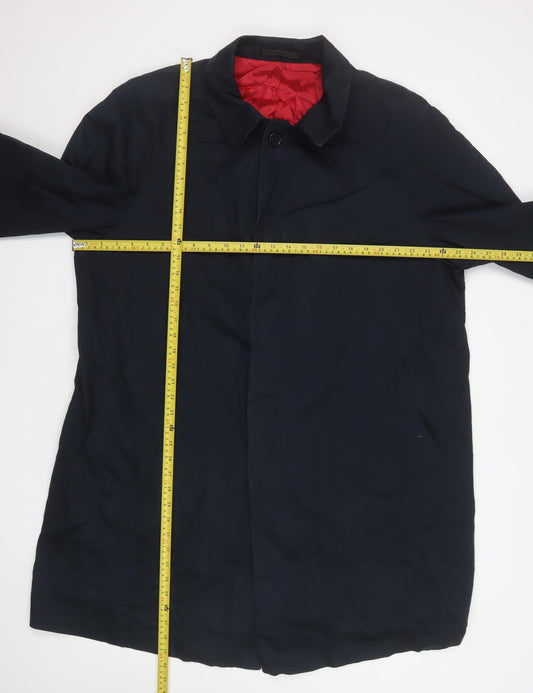 Mens UK Size XL Marks and Spencer Blue Overcoat