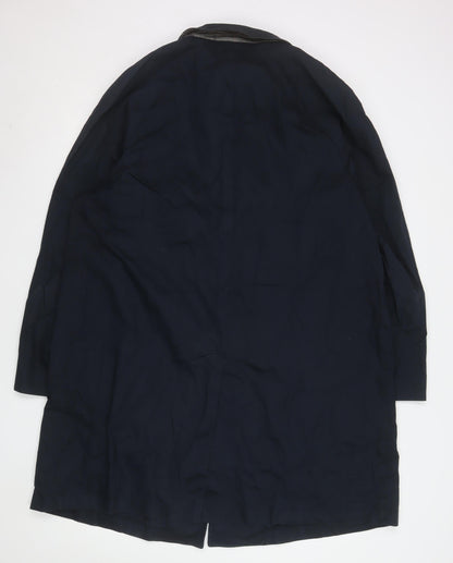 Mens UK Size XL Marks and Spencer Blue Overcoat