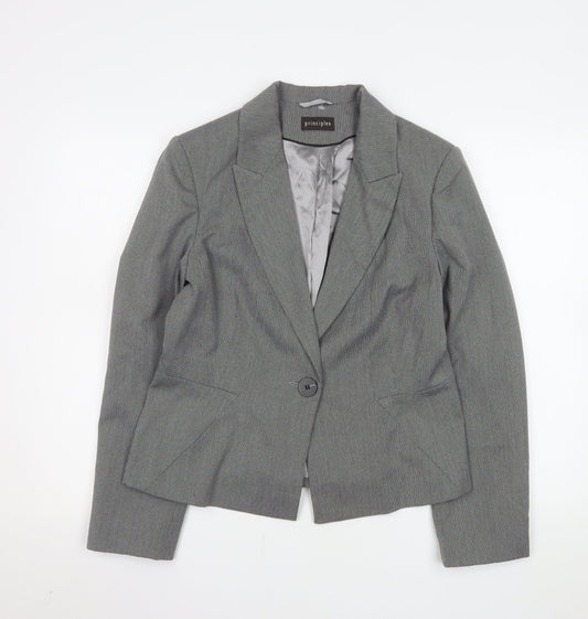Womens UK Size 14 Principles Regular Grey Suit Jacket