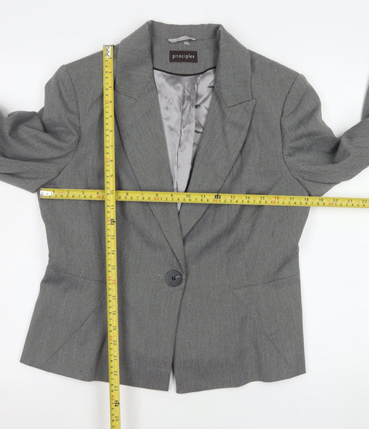 Womens UK Size 14 Principles Regular Grey Suit Jacket