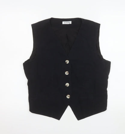 Womens UK Size XL Katch Me Regular Black Suit Waistcoat