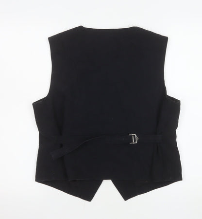 Womens UK Size XL Katch Me Regular Black Suit Waistcoat