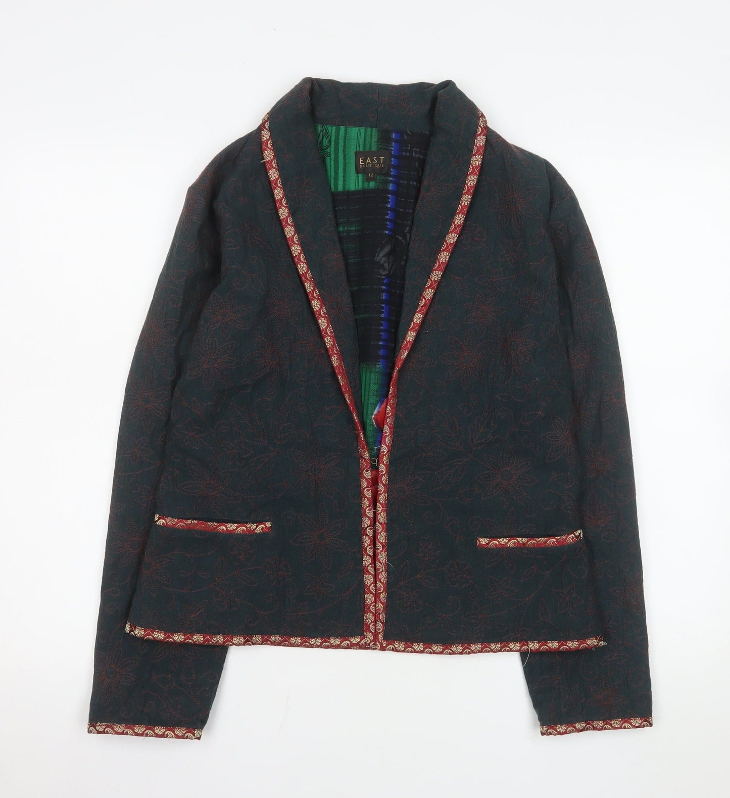 Womens UK Size 12 EAST Regular Green Blazer