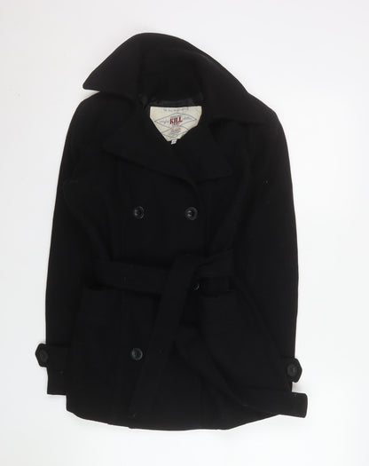 Womens UK Size 12 The Kill Industry Ltd Black Pea Coat