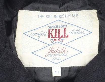 Womens UK Size 12 The Kill Industry Ltd Black Pea Coat