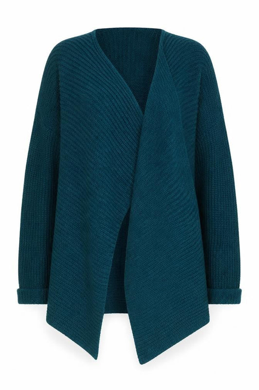 Womens UK Size S Cotton Traders Blue Cardigan Jumper