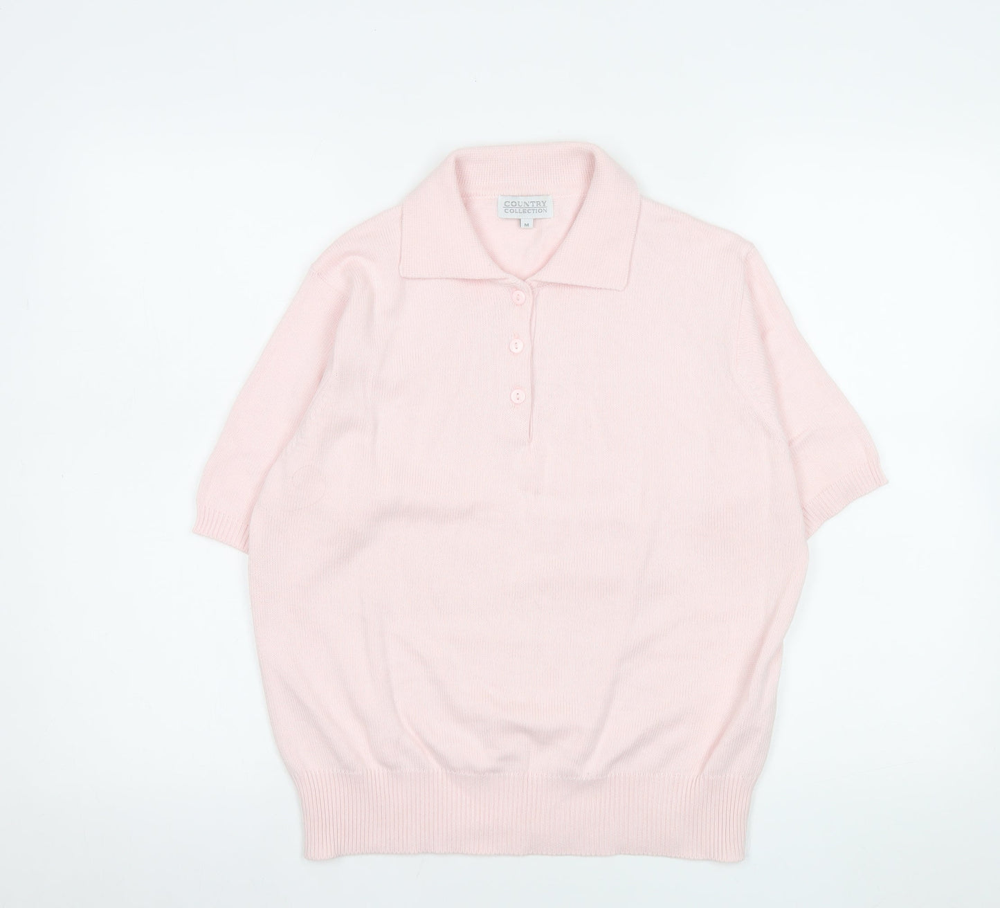 Womens UK Size M Country Collection Pink Basic Polo