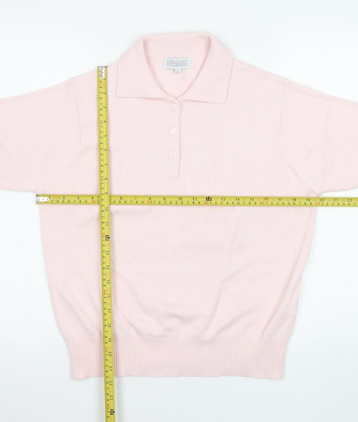 Womens UK Size M Country Collection Pink Basic Polo