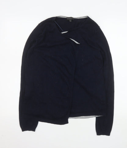 Womens UK Size L The White Company Blue Cardigan Jumper