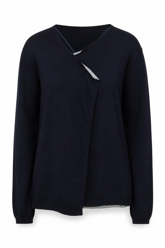 Womens UK Size L The White Company Blue Cardigan Jumper