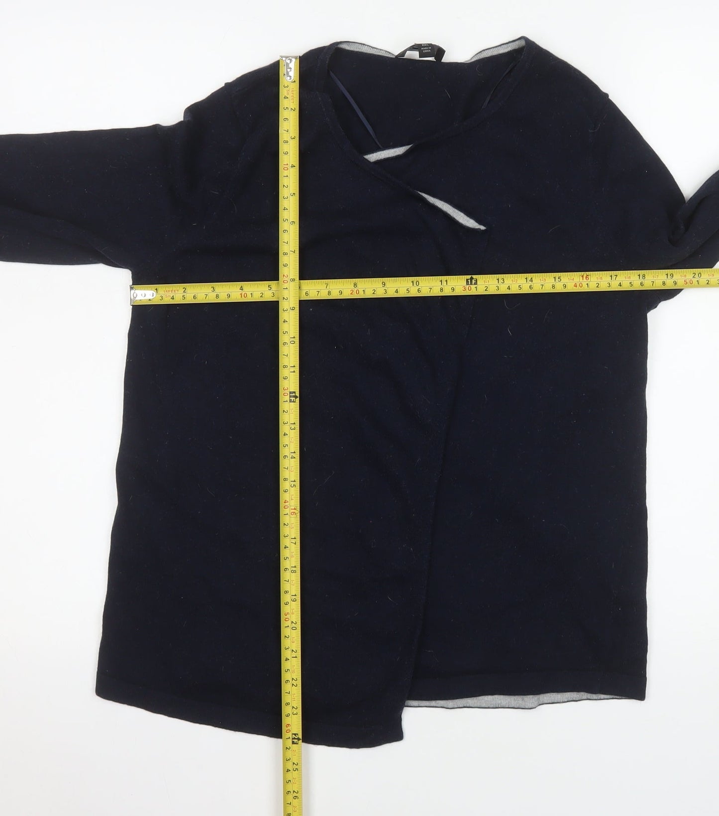 Womens UK Size L The White Company Blue Cardigan Jumper