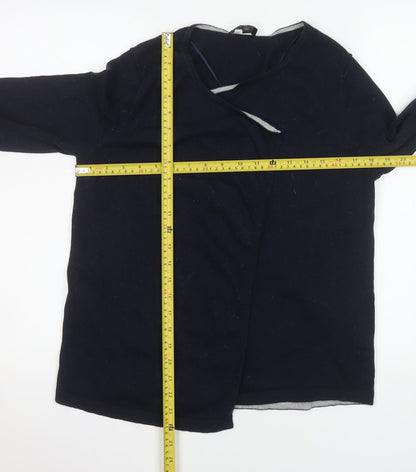 Womens UK Size L The White Company Blue Cardigan Jumper