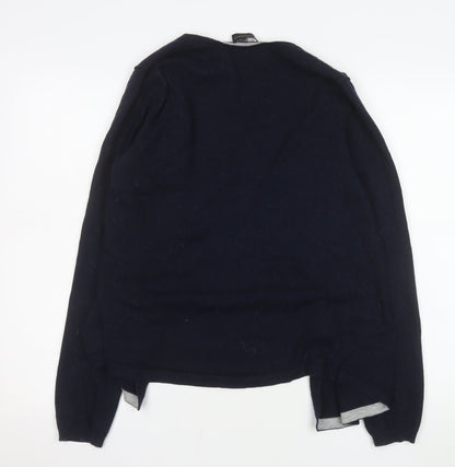 Womens UK Size L The White Company Blue Cardigan Jumper