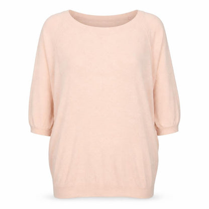 Next Women Pink Knit Crew Neck 3/4 Sleeve Blouse Size 14
