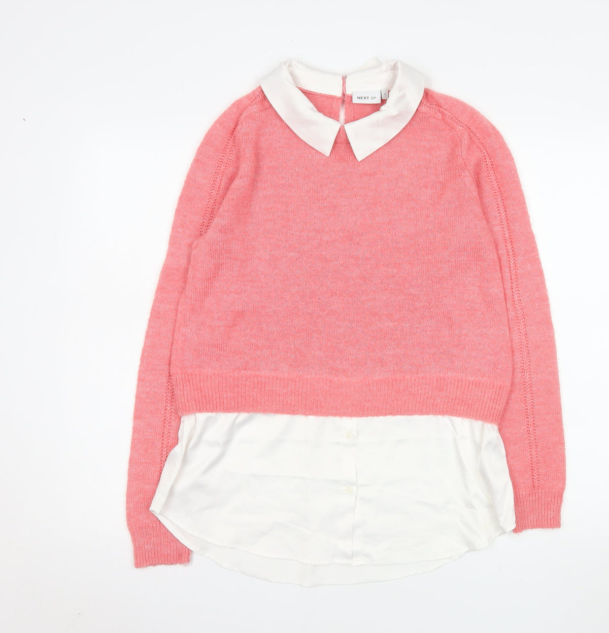 Womens UK Size S NEXT Pink Layered Blouse