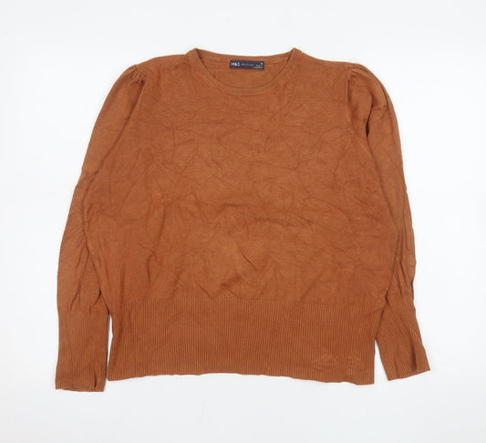 Womens UK Size 16 Marks and Spencer Brown Pullover Jumper