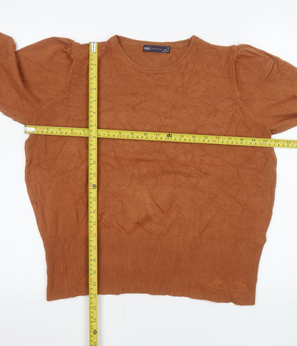 Womens UK Size 16 Marks and Spencer Brown Pullover Jumper